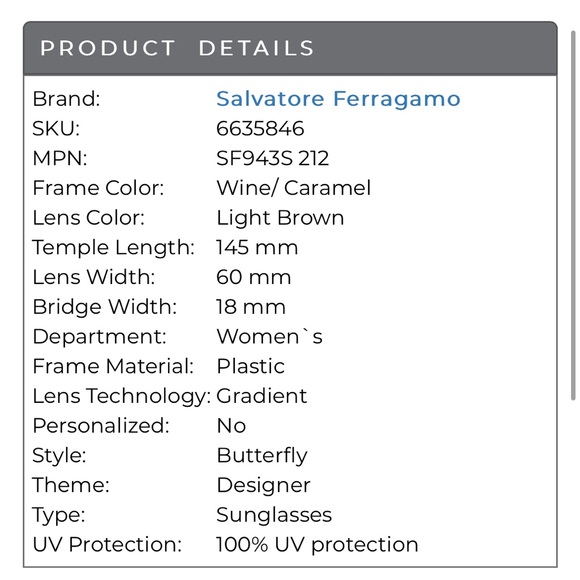 Salvatore Ferragamo Sunglasses - Picture 3 of 5